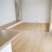 オーク 複合フローリング(A・自然塗装・床暖・OPC・ワイド幅150)の施工写真
