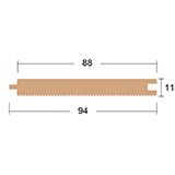 ウエスタンレッドシダー(米杉)羽目板　ちょっと節付　本実・糸面　11x88(93)